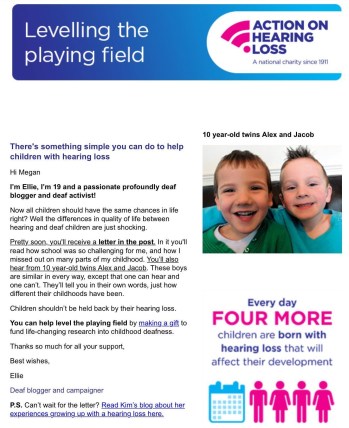 Childhood Hearing Loss email