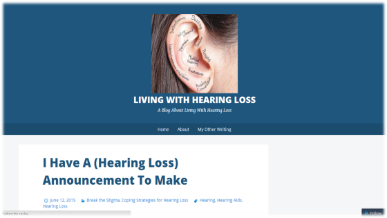 Living with a Hearing Loss' Blog