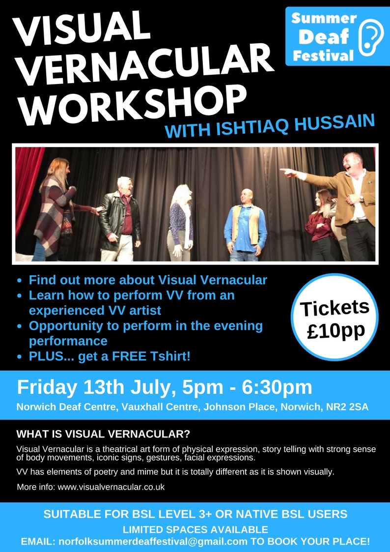 Ish Hussain Visual Vernacular Workshop Poster