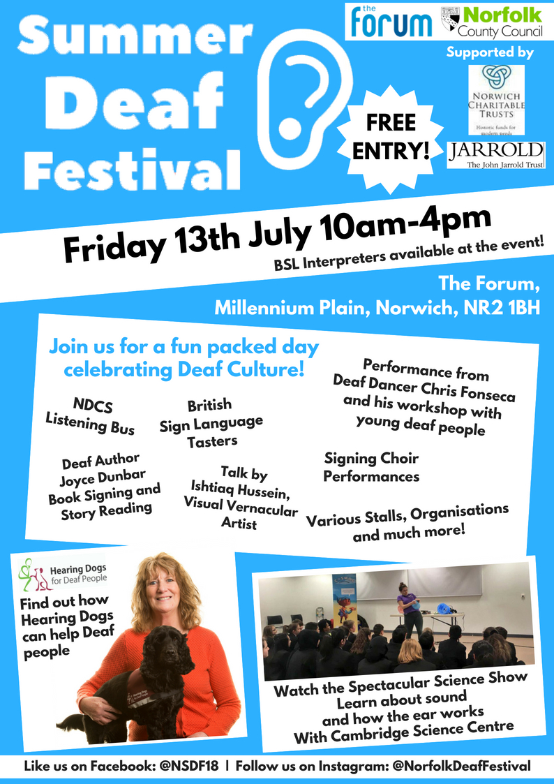 Summer Deaf Festival 2018 Poster